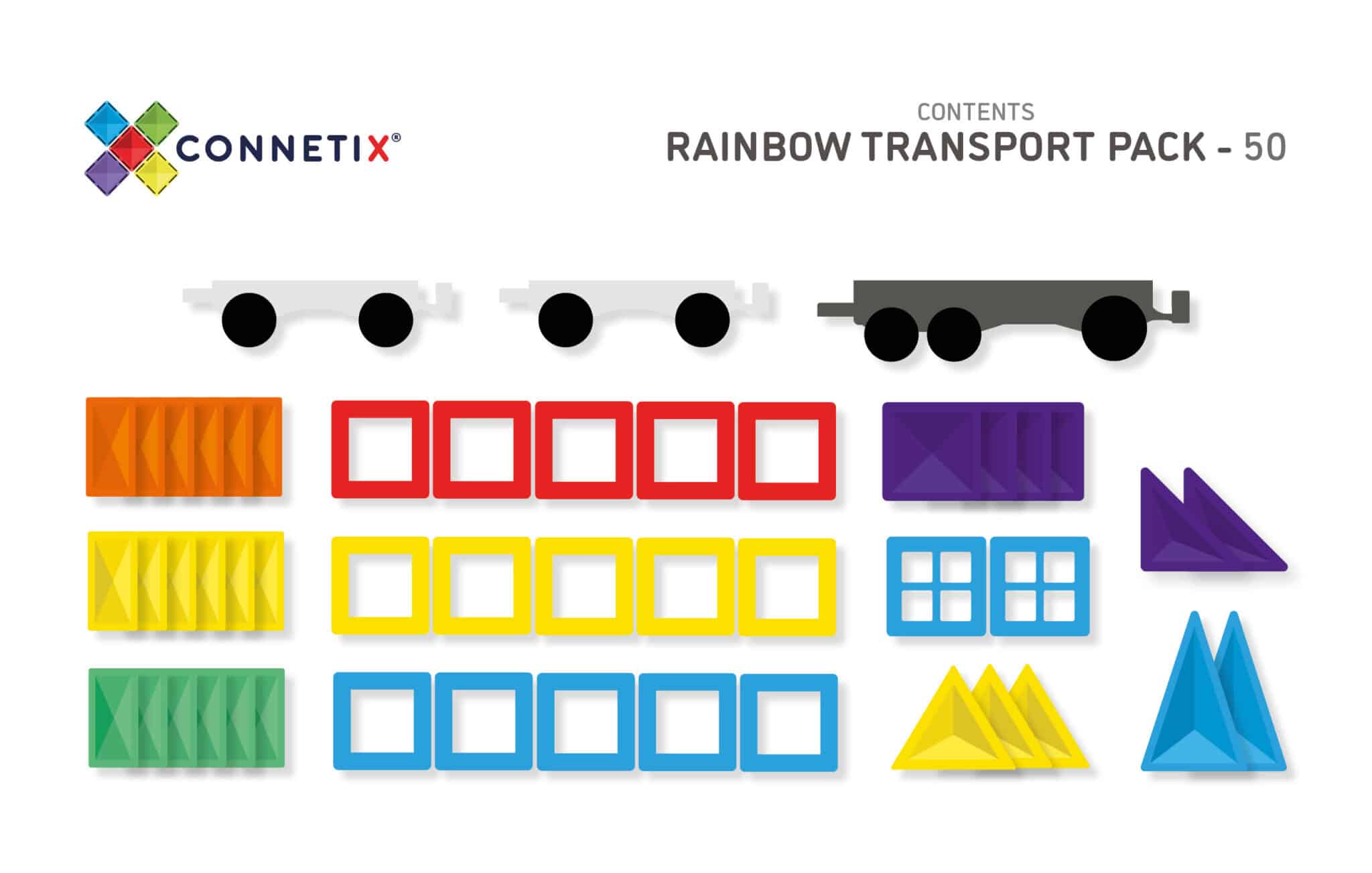 Connetix Jeu magnétique Pack de transport 50 pièces 9