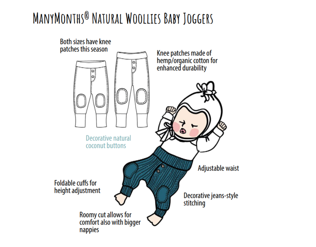 MANYMONTHS Baby Joggers en laine - coloris 2023