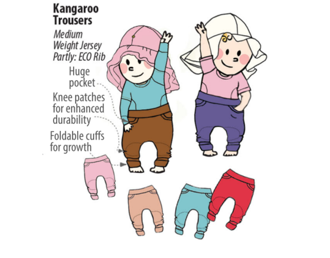 ManyMonths kangaroo pants chanvre et coton bio - coloris 2023