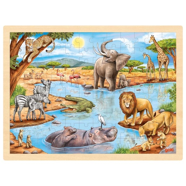 Puzzle Savane Africaine en bois GOKI - 96 pièces
