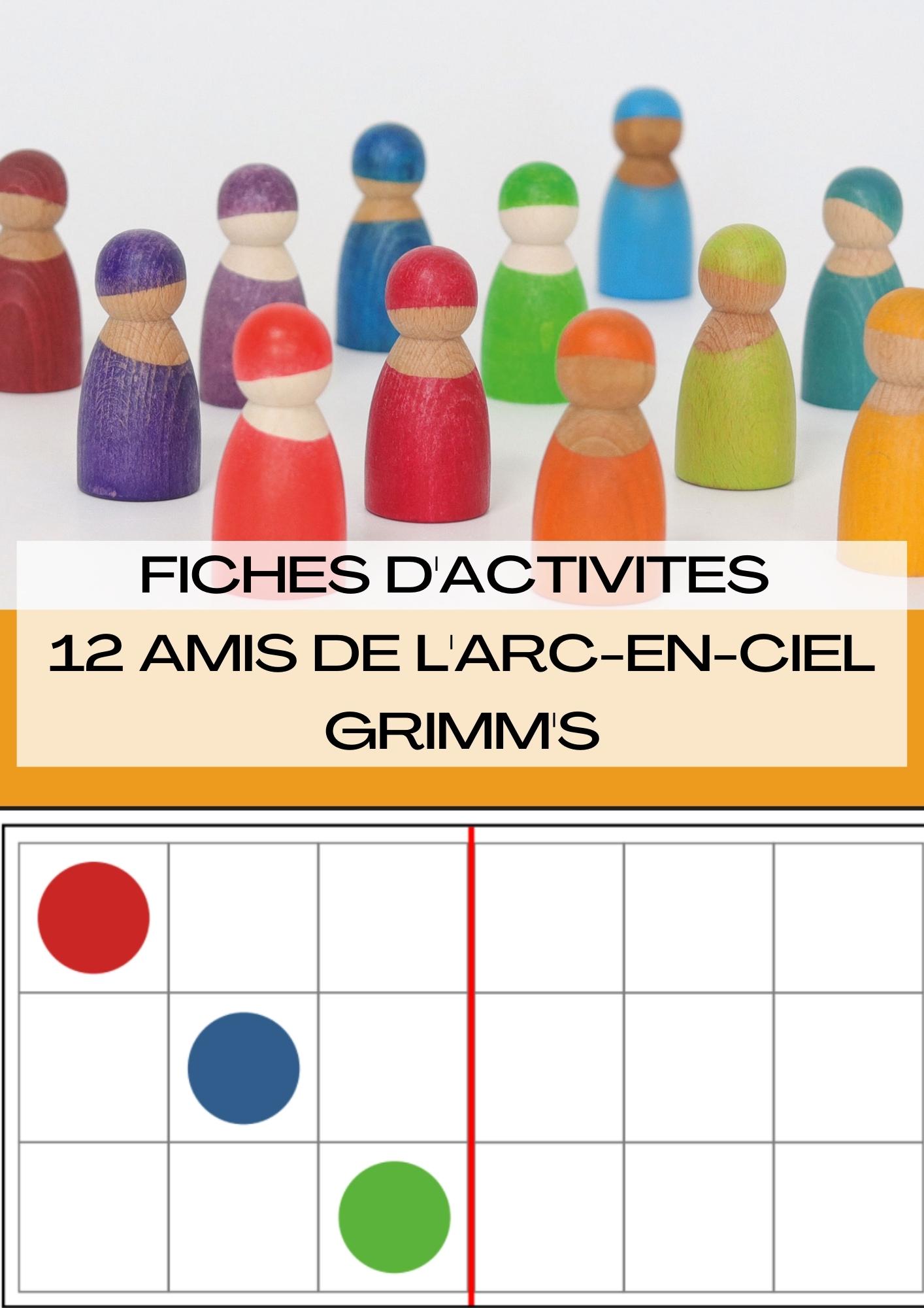 fiches d activites 12 amis de l arc en ciel grimm s