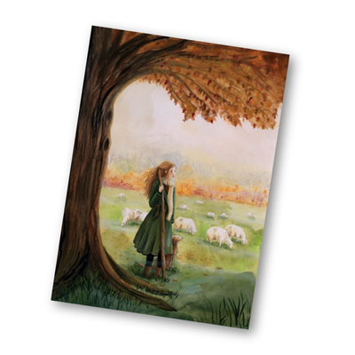 Carte postale  La Bergère - Illustratrice E. Bennink