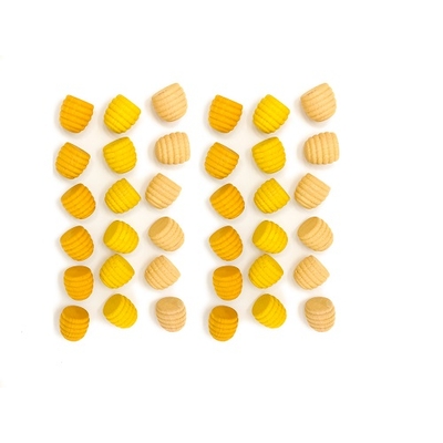 Mandala Petit pot de miel jaune en bois - Lot de 36 Grapat