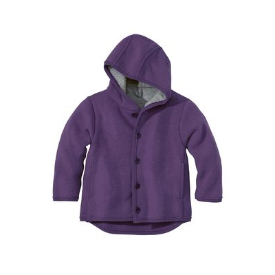 Veste avec capuche en laine Violet Disana V tements V tements