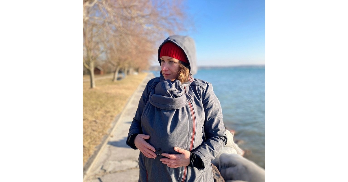 Liliputi Mamacoat manteau de portage et grossesse en Antracit