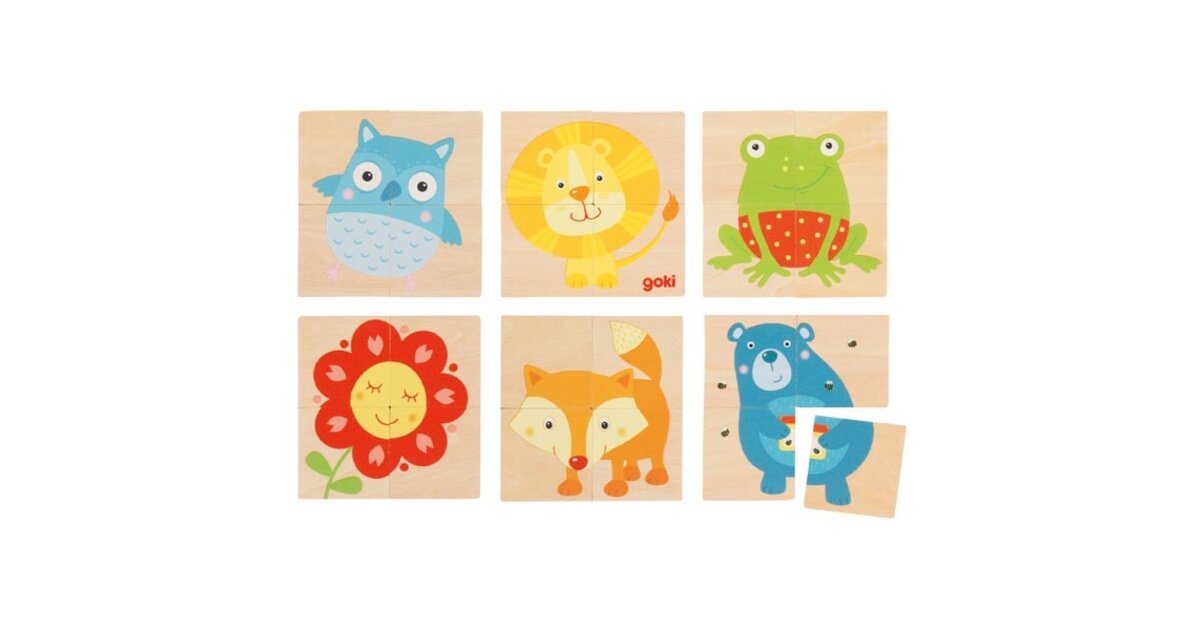 Goki Mémo Animaux En Bois – Jeu Éducatif De Mémoire, Dès 3 Ans – 2041373