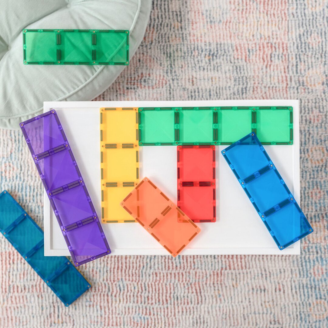 CONNETIX Lot De 102 Carreaux Magnétiques Arc-en-Ciel - Kit Créatif Complet Pour Enfants Et Famille
