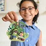 Poppik Mini Poster La jungle + 22 autocollants repositionnables 3-8 ans 2