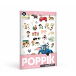 Poppik Mini Poster La ferme + 29 autocollants repositionnables 3-8 ans