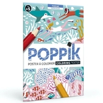 Poppik Poster à colorier Récif Coralien Dès 5 ans