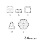 Cleverclixx Small curved Dome Pack Magnetic tiles - Lot de 34 4