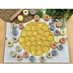 1232-05 Pierres tampons alphabet minuscule Yellow Door - Lot de 26
