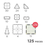 Cleverclixx jeux magnétiques Inventive Pack Intense- 110 pièces + 15 pièces pailletés Offertes! 1