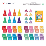 Connetix Jeu magnétique Château pailleté - Glitter castle pack 48 pièces1