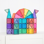 Connetix Jeu magnétique Château pailleté - Glitter castle pack 48 pièces6