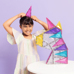 Connetix Glitter unicorn jeu magnétique Licorne pailletée 56 pièces5
