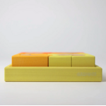 Jeu de construction puzzle formes jaune Grimms3