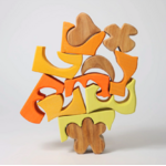Jeu de construction puzzle formes jaune Grimms5