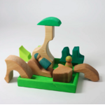 Jeu de construction puzzle écureuil vert Grimms4
