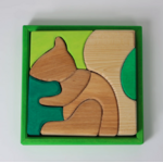 Jeu de construction puzzle écureuil vert Grimm's2