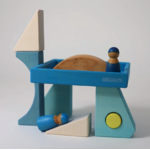 Jeu de construction puzzle Bateau bleu Grimms1