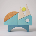 Jeu de construction puzzle Bateau bleu Grimms6