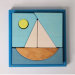 Jeu de construction puzzle Bateau bleu Grimm's5
