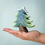 BumbuToys Petit Sapin enneigé en bois 2