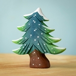 BumbuToys Petit Sapin enneigé en bois