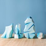 BumbuToys Rochers glacés en bois  - Lot de 5 2