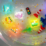 Glo Pals Cubes lumineux Voitures - Lot de 6 pompiers