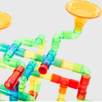 Tickit Tuyaux colorés translucides pour jeu d’eau - Lot de 758