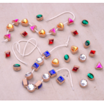 Tickit Perles à enfiler en formes différentes et avec pierres brillantes - Lot de 364