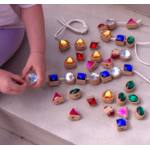 Tickit Perles à enfiler en formes différentes et avec pierres brillantes - Lot de 365