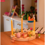 BumbuToys Figurine en bois pour couronne de célébration - Oeuf Rose6