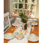 BumbuToys Figurine en bois pour couronne de célébration - Oeuf Rose1