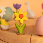 BumbuToys Figurine en bois pour couronne de célébration - jonquille3