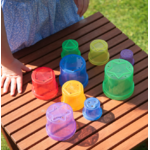 Tickit Gobelets à empiler pour le jeu sensoriel Eau et Sable - Lot de 9 10