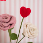 Coeur branche décorative en feutrine de laine - Sjaal met Verhaal8