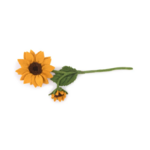 Branche de Tournesol en feutrine de laine - Sjaal met Verhaal4