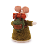 Souris de décoration Randonnée - En vacances !! en feutrine de laine - Sjaal met Verhaal1