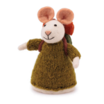 Souris de décoration Randonnée - En vacances !! en feutrine de laine - Sjaal met Verhaal2