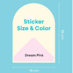 Cleverclixx Tableau magnétique Murale Autocollant 95 x 75cm - Dream Pink2
