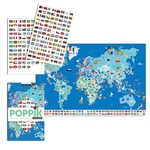 Poster géant + 200 stickers Drapeaux du monde Poppik 3