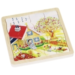 Puzzle en bois Les 4 saisons - 4 couches GOKI 2