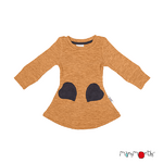 Robe poches coeur en laine ManyMonths - coloris 2021 Honey Bread