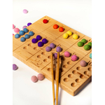 Tableau de Calcul et de traçage réversible Chiffes 1 - 10 + billes colorées Pagalou Toys (24)