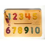 Tableau de Calcul et de traçage réversible Chiffes 1 - 10 + billes colorées Pagalou Toys (25)