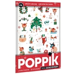 Calendrier de l'avent Mini poster Noël - 30 autocollants Poppik 2