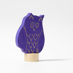 Figurine en bois Hibou violet foncé GRIMMS 2